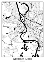 Lade das Bild in den Galerie-Viewer, Ludwigshafen am Rhein Poster - Minimal Design