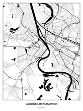 Lade das Bild in den Galerie-Viewer, Ludwigshafen am Rhein Poster - Minimal Design