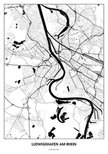 Lade das Bild in den Galerie-Viewer, Ludwigshafen am Rhein Poster - Minimal Design