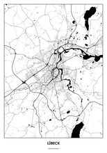 Lade das Bild in den Galerie-Viewer, Lübeck Poster - Minimal Design