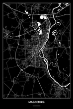 Lade das Bild in den Galerie-Viewer, Magdeburg Dark Poster - Minimal - Detailansicht