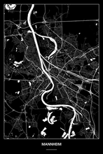 Lade das Bild in den Galerie-Viewer, Mannheim Dark Poster - Minimal - Detailansicht