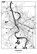 Lade das Bild in den Galerie-Viewer, Mannheim Poster - Minimal Design
