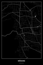 Lade das Bild in den Galerie-Viewer, Mödling Dark Poster - Minimal - Detailansicht