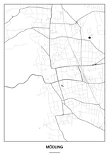 Lade das Bild in den Galerie-Viewer, Mödling Poster - Minimal Design