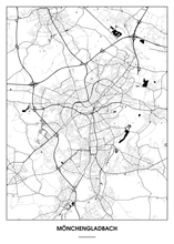 Lade das Bild in den Galerie-Viewer, Mönchengladbach Poster - Minimal Design