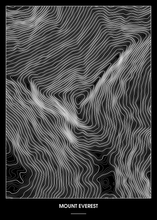Lade das Bild in den Galerie-Viewer, Mount Everest Poster - Minimal Design