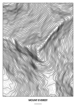 Lade das Bild in den Galerie-Viewer, Mount Everest Poster - Minimal Design