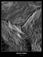 Lade das Bild in den Galerie-Viewer, Mount Everest Poster - Minimal Design