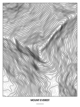 Lade das Bild in den Galerie-Viewer, Mount Everest Poster - Minimal Design