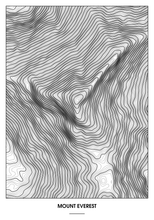 Lade das Bild in den Galerie-Viewer, Mount Everest Poster - Minimal Design