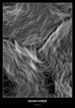 Lade das Bild in den Galerie-Viewer, Mount Everest Poster - Minimal Design