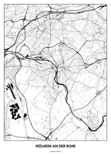Lade das Bild in den Galerie-Viewer, Mülheim an der Ruhr Poster - Minimal Design
