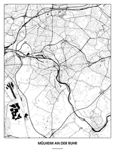 Lade das Bild in den Galerie-Viewer, Mülheim an der Ruhr Poster - Minimal Design
