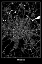 Lade das Bild in den Galerie-Viewer, München Dark Poster - Minimal - Detailansicht