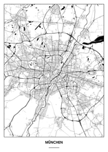 Lade das Bild in den Galerie-Viewer, München Poster - Minimal Design