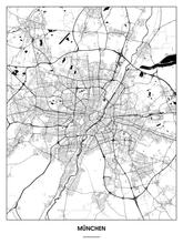 Lade das Bild in den Galerie-Viewer, München Poster - Minimal Design