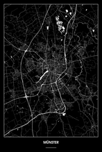 Lade das Bild in den Galerie-Viewer, Münster Dark Poster - Minimal - Detailansicht
