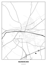 Lade das Bild in den Galerie-Viewer, Neunkirchen Poster - Minimal Design