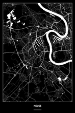 Lade das Bild in den Galerie-Viewer, Neuss Dark Poster - Minimal - Detailansicht