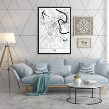 Lade das Bild in den Galerie-Viewer, Neuss Light Poster - Minimal - Vorschau in einem hell eingerichtetem Wohnzimmer