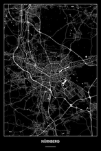 Lade das Bild in den Galerie-Viewer, Nürnberg Dark Poster - Minimal - Detailansicht