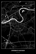 Lade das Bild in den Galerie-Viewer, Offenbach am Main Dark Poster - Minimal - Detailansicht