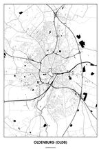 Lade das Bild in den Galerie-Viewer, Oldenburg (Oldb) Light Poster - Minimal - Detailansicht