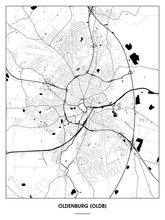 Lade das Bild in den Galerie-Viewer, Oldenburg (Oldb) Poster - Minimal Design
