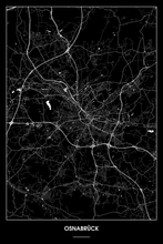 Lade das Bild in den Galerie-Viewer, Osnabrück Dark Poster - Minimal - Detailansicht