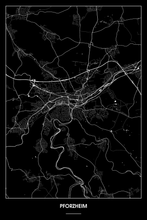 Lade das Bild in den Galerie-Viewer, Pforzheim Dark Poster - Minimal - Detailansicht