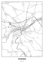 Lade das Bild in den Galerie-Viewer, Pforzheim Poster - Minimal Design