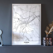 Lade das Bild in den Galerie-Viewer, Pforzheim Light Poster - Minimal - Vorschau neben Dekoartikeln vor dunkelgrauer Wand