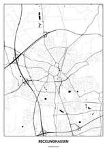 Lade das Bild in den Galerie-Viewer, Recklinghausen Poster - Minimal Design