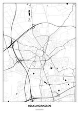 Lade das Bild in den Galerie-Viewer, Recklinghausen Poster - Minimal Design