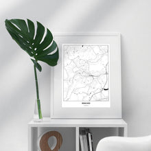 Lade das Bild in den Galerie-Viewer, Remscheid Light Poster - Minimal - Vorschau in einem hellen Zimmer auf Möbel positioniert