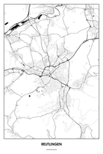 Lade das Bild in den Galerie-Viewer, Reutlingen Light Poster - Minimal - Detailansicht