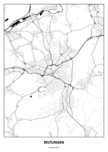 Lade das Bild in den Galerie-Viewer, Reutlingen Poster - Minimal Design