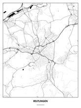 Lade das Bild in den Galerie-Viewer, Reutlingen Poster - Minimal Design