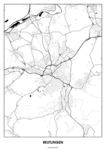 Lade das Bild in den Galerie-Viewer, Reutlingen Poster - Minimal Design