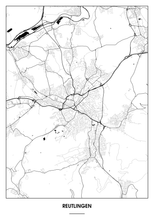 Lade das Bild in den Galerie-Viewer, Reutlingen Poster - Minimal Design