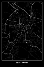 Lade das Bild in den Galerie-Viewer, Ried im Innkreis Dark Poster - Minimal - Detailansicht