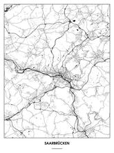 Lade das Bild in den Galerie-Viewer, Saarbrücken Poster - Minimal Design