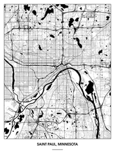 Lade das Bild in den Galerie-Viewer, Saint Paul, Minnesota Poster - Minimal Design