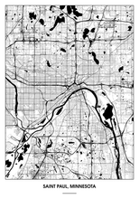 Lade das Bild in den Galerie-Viewer, Saint Paul, Minnesota Poster - Minimal Design