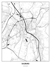 Lade das Bild in den Galerie-Viewer, Salzburg Poster - Minimal Design
