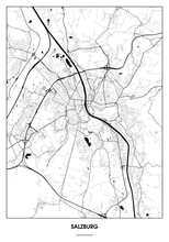 Lade das Bild in den Galerie-Viewer, Salzburg Poster - Minimal Design