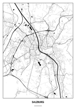 Lade das Bild in den Galerie-Viewer, Salzburg Poster - Minimal Design