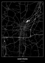 Lade das Bild in den Galerie-Viewer, Sankt Pölten Poster - Minimal Design