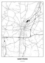 Lade das Bild in den Galerie-Viewer, Sankt Pölten Poster - Minimal Design